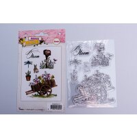Stempel clear Clearstamp Stempeln Fühling Tulpe...