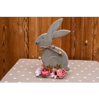 Osterdesko Osterhase Holz Frohe Ostern Tischdeko...