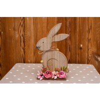 Osterdesko Osterhase Holz Frohe Ostern Tischdeko...