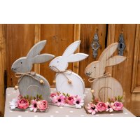 Osterdesko Osterhase Holz Frohe Ostern Tischdeko...