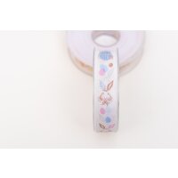 Dekoband Rolle 25mm Frohe Ostern mit Hase Schleifenband...