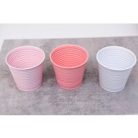Blumen Übertopf Metall pastell 3er Set...