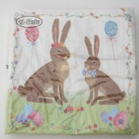 Serviette mit Oster-Hasen Motiv - 20 Servietten